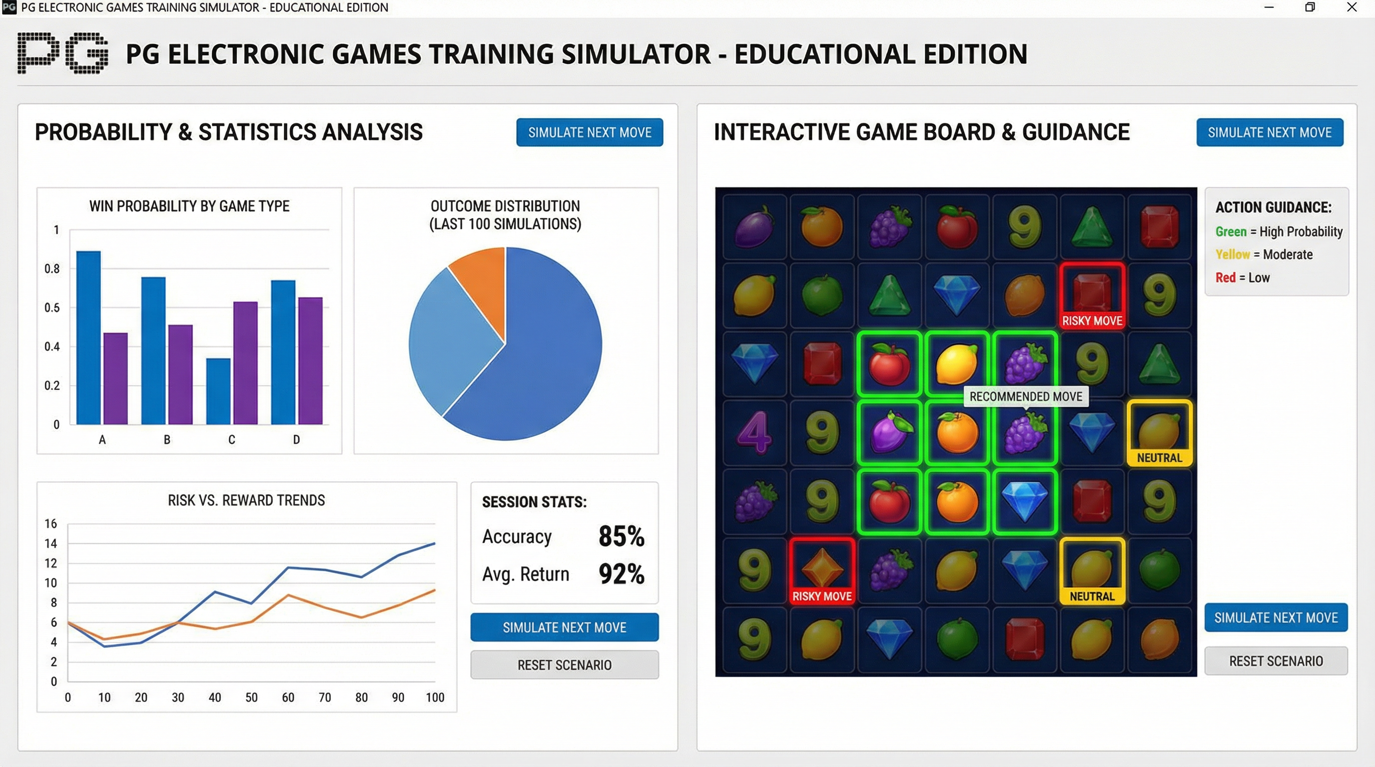 PG模拟器训练界面
